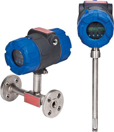 Thermal dispersion mass flow meter