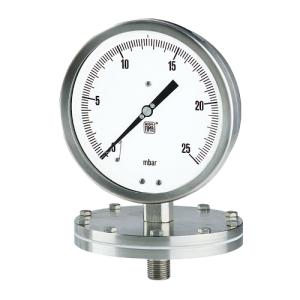 Diaphragm pressure gauges with threaded connection