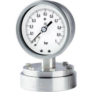 Diaphragm pressure gauges with flange connection